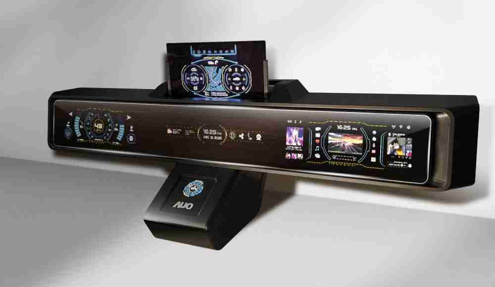 28国际Micro LED沉浸式车舱显示方案结合 可卷式、、、、可伸缩的Micro LED应用并可呈现不同的质感纹路，，，展现人性化设计